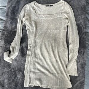 Express Light Gray Sweater Top
